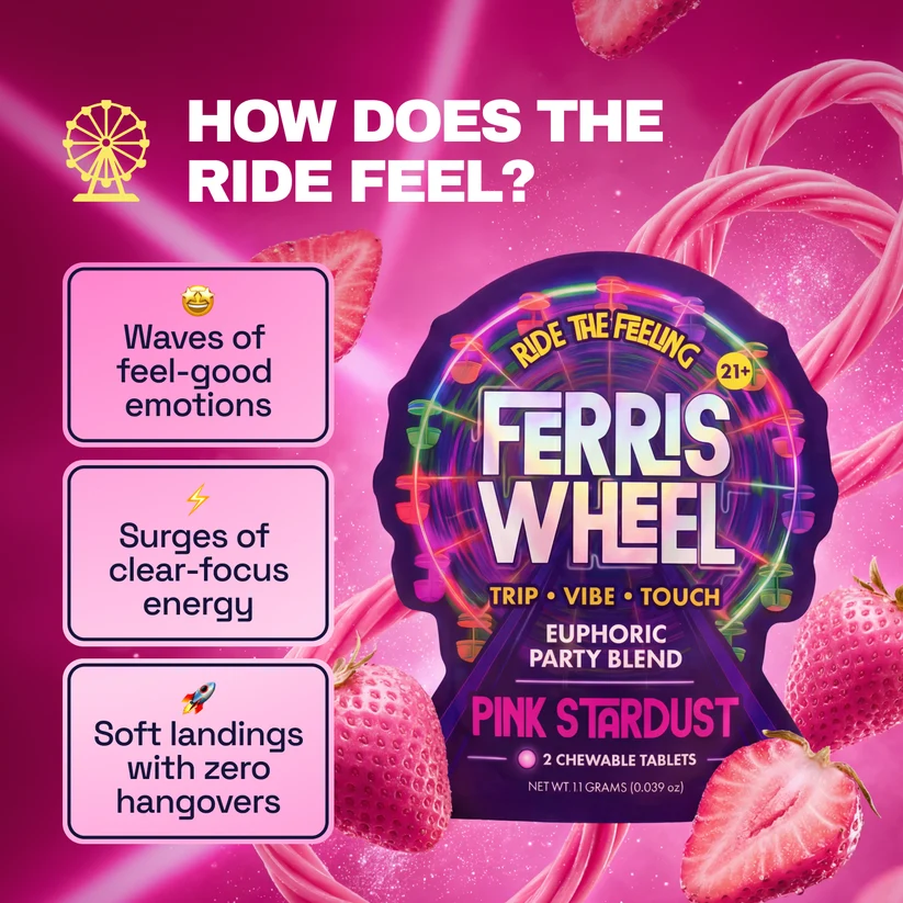 How does the ride feel: waves of feel-good emotions, surges of clear-focus energy, soft landings with zero hangovers